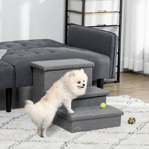 Tucker Murphy Pet™ 3Steps Pet Stairs With Storage, Dog Steps For Couch, Bed, Pet Steps For